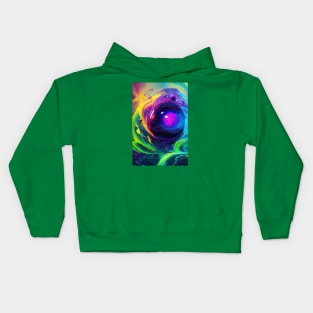 Purple Orb Aurora Kids Hoodie